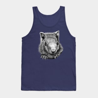 White chipmunk illustration Tank Top